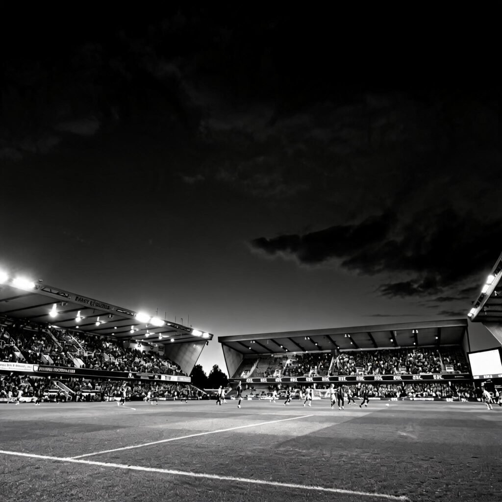 The imposing view of The Den